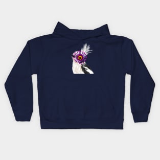 White Crested Helmetshrike + Whirligig Kids Hoodie